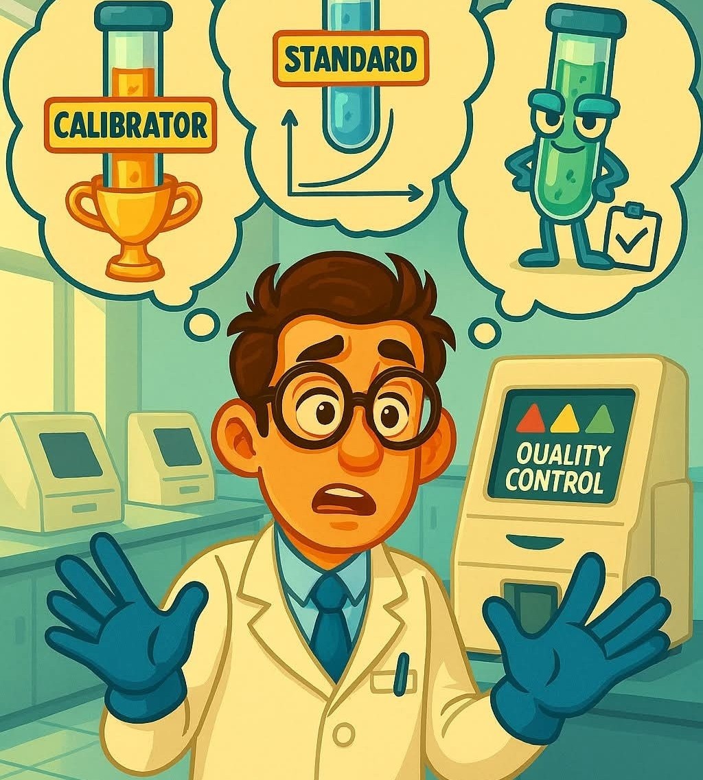 The Difference Between Calibrator, Standard and QC!